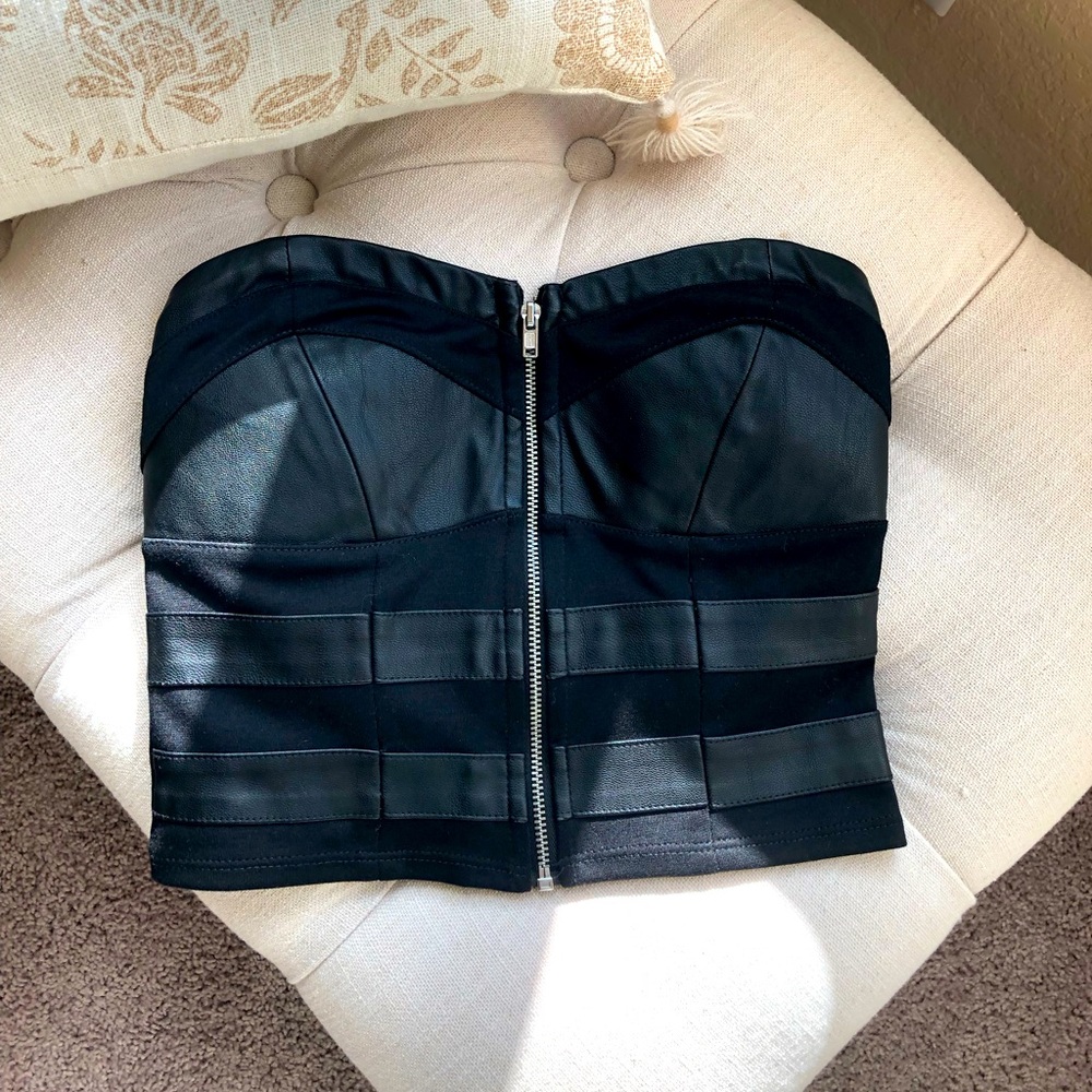 Guess Black zipper tube top size XS
